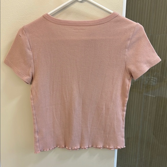 Pink Ruffle Hem Crop - Picture 3 of 3